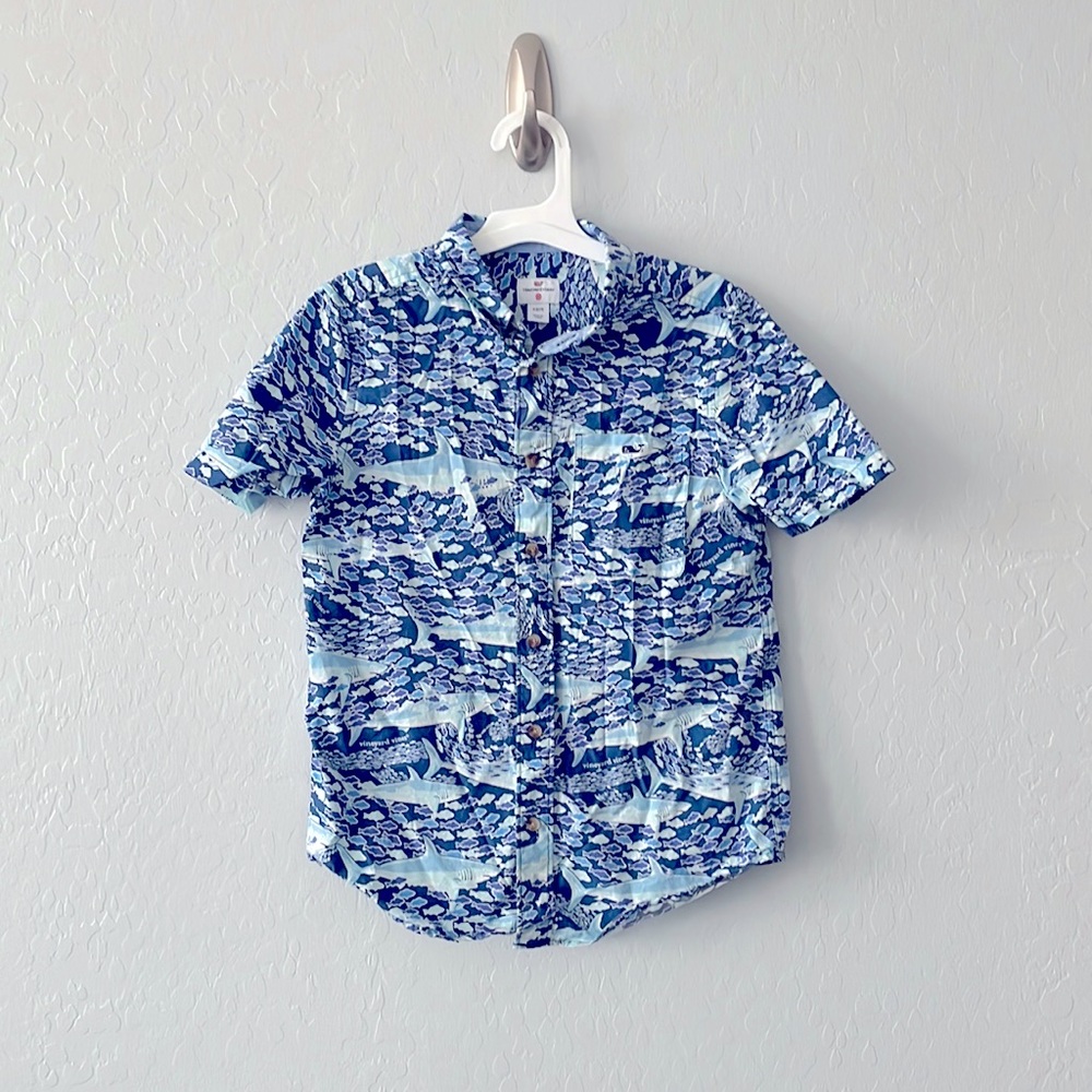 Vineyard Vines for Target. Boys' School of Sharks Button Down Shirt.